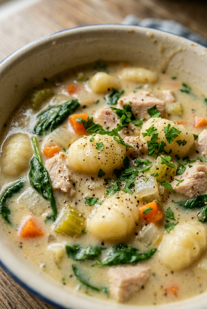 Minute Copycat: Olive Garden Chicken Gnocchi Soup Recipe